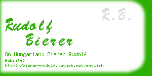 rudolf bierer business card
